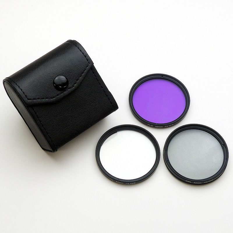 ケース入り カメラレンズフィルター3枚セット 52mm / 58mm｜｜株式会社  