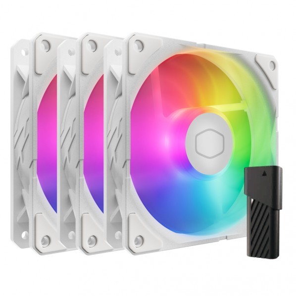 COOLERMASTER その他 パーツ MFX-B2DW-253P2-R2 (SickleFlow Edge White 120 ARGB 3-Pack Fan Kit)