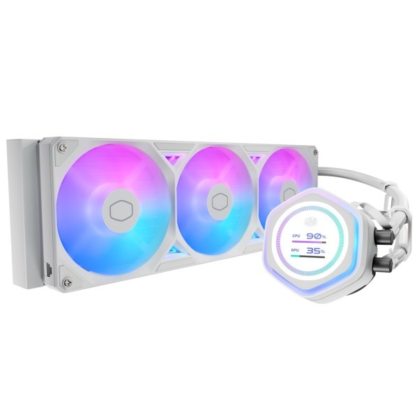 CoolerMaster CPUクーラー MLX-D36M-A25SZ-LW (ML 360 Atmos II LCD White)
