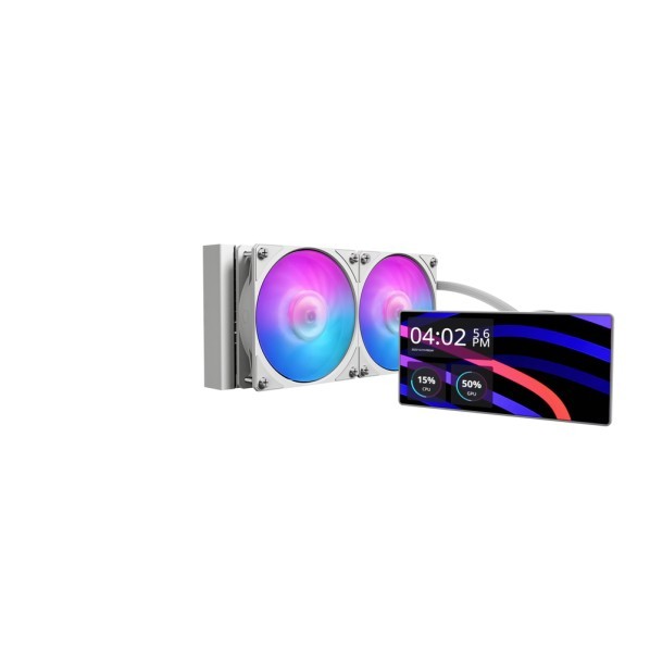 CoolerMaster CPUクーラー MLW-D24M-A24PA-LW(MasterLiquid Core LCD 240 WH ARGB)