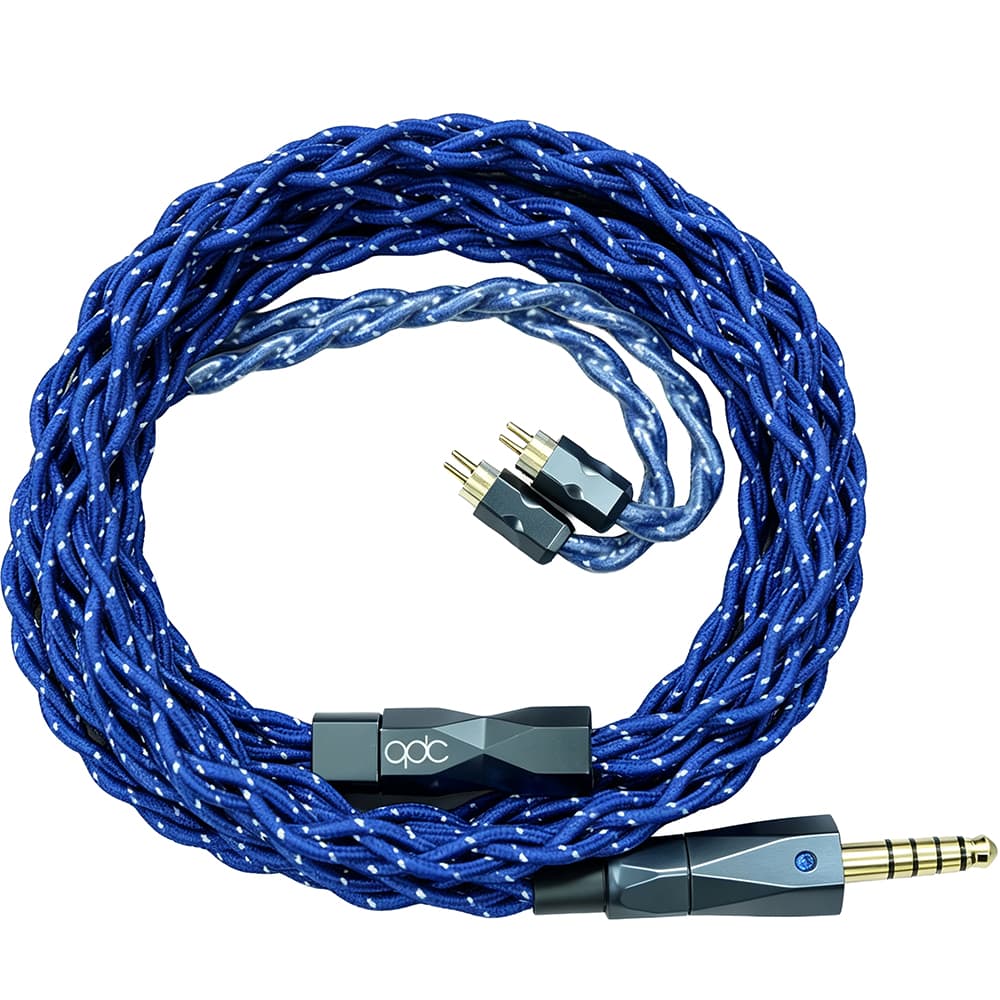 qdc EMPERORシリーズ用アップグレードリケーブル Dragon Ribbon ドラゴン・リボン IEM2pin接続 [QDC-DRAGON-RIBBON-IEM2PIN-BL]