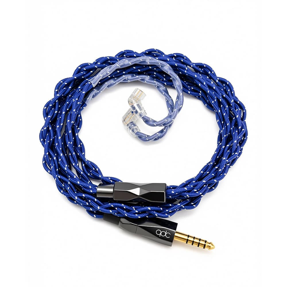 qdc EMPERORシリーズ用アップグレードリケーブル Dragon Ribbon ドラゴン・リボン qdc 2pin接続 [QDC-DRAGON-RIBBON-QDC2PIN-BL]