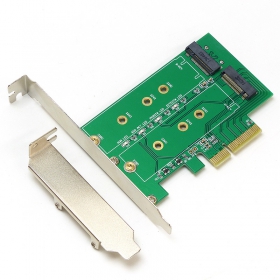 PM-PCIE4M2S M.2(SATA)toSATA+M.2 SSD to PCIEx4変換基板