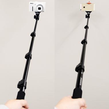 スマホ コンパクトデジタルカメラ用一脚 モノポッド 自撮り棒 ミドルモデル 30cm cm 株式会社aiuto Pcパーツ 周辺機器 総合代理店
