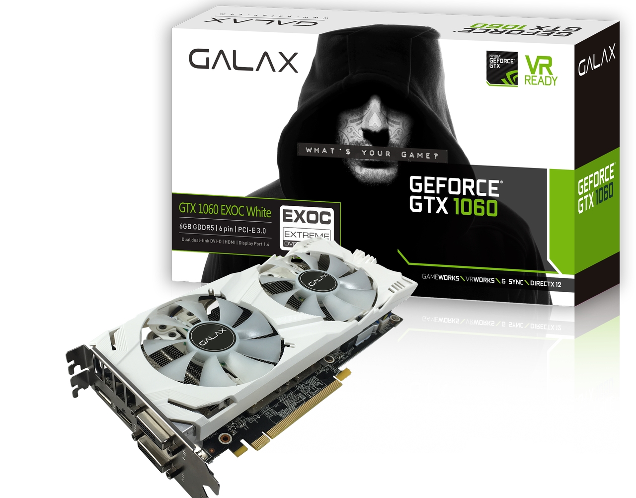 GALAX GeForce GTX 1060 EXOC White 6GB｜｜株式会社アユート PCパーツ