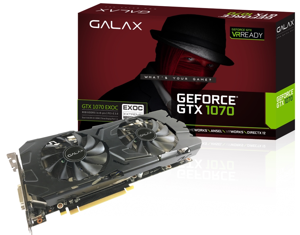 GALAX GeForce GTX 1070 EXOC FS｜｜株式会社アユート PCパーツ・VR 