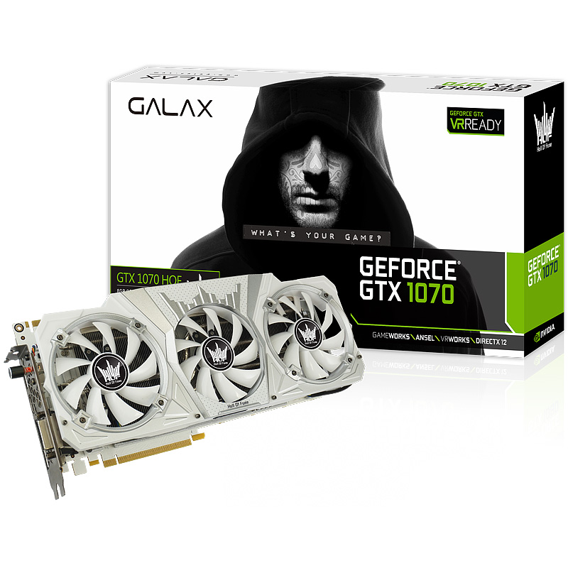 GALAX GeForce GTX 1070 HOF Limited Edition [GF PGTX1070/8GD5 HOF