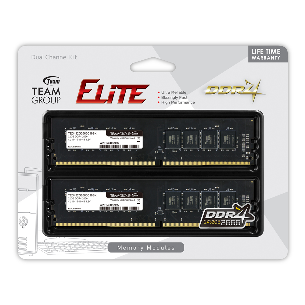 ELITEシリーズ DDR4-2666 32GB モジュールモデル｜Team｜株式会社 