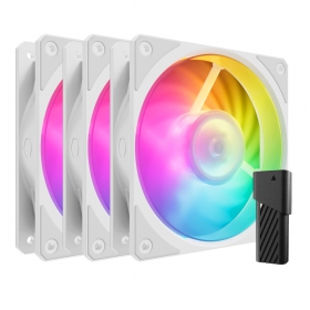 Mobius 120P ARGB White Edition 3-Pack Fan Kit