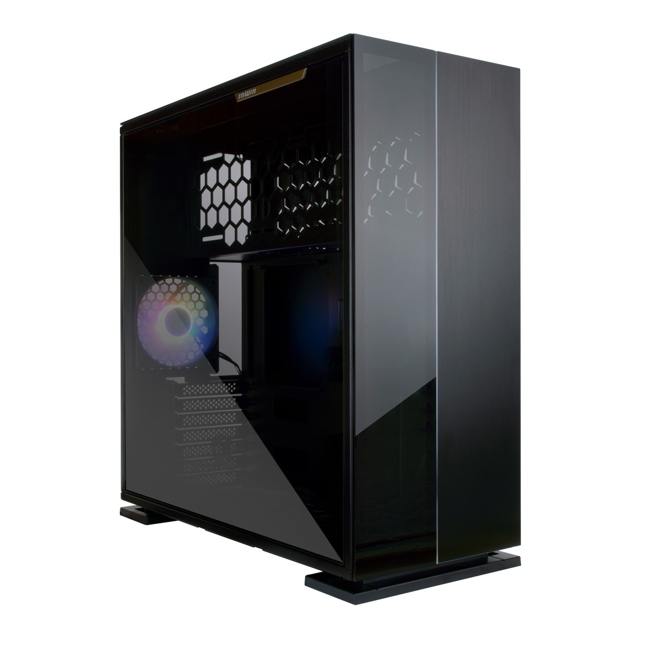 スモークガラスとアルミニウムを組み合わせたエレガントなデザインが